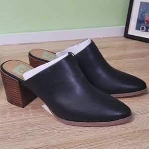 Dolce Vita Black Women's Slip On Mules with Block Heel NWT 7